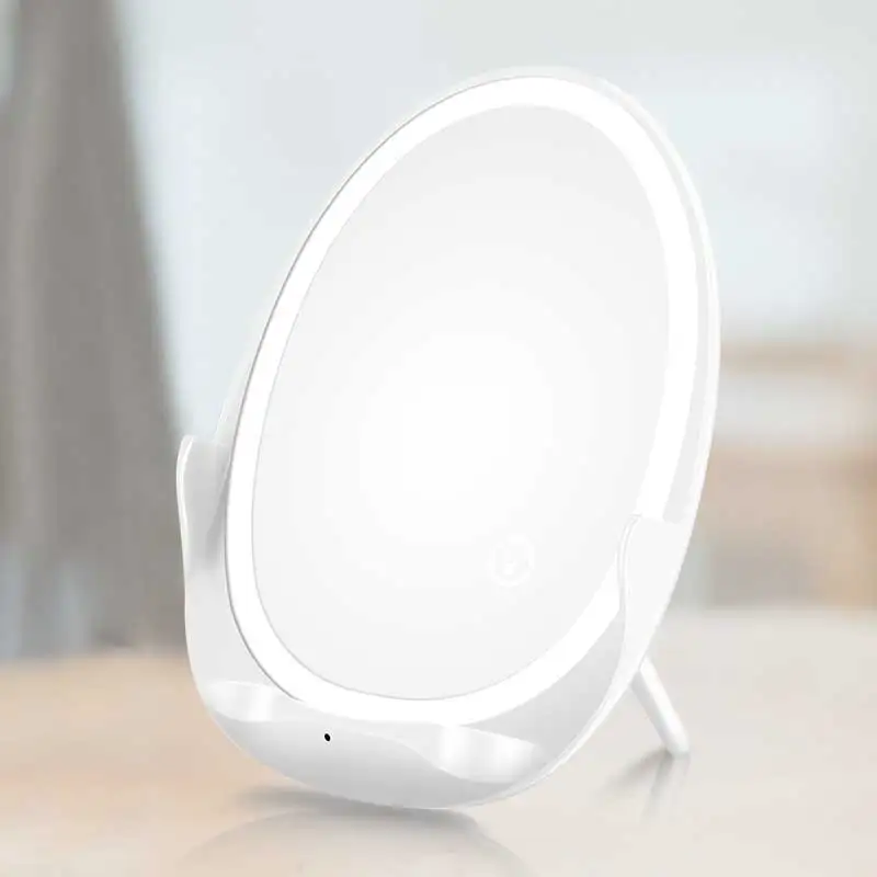 

Make up mirror wireless charger is suitable for Apple Samsung mobile phone bracket with fill light mirror wireless charger
