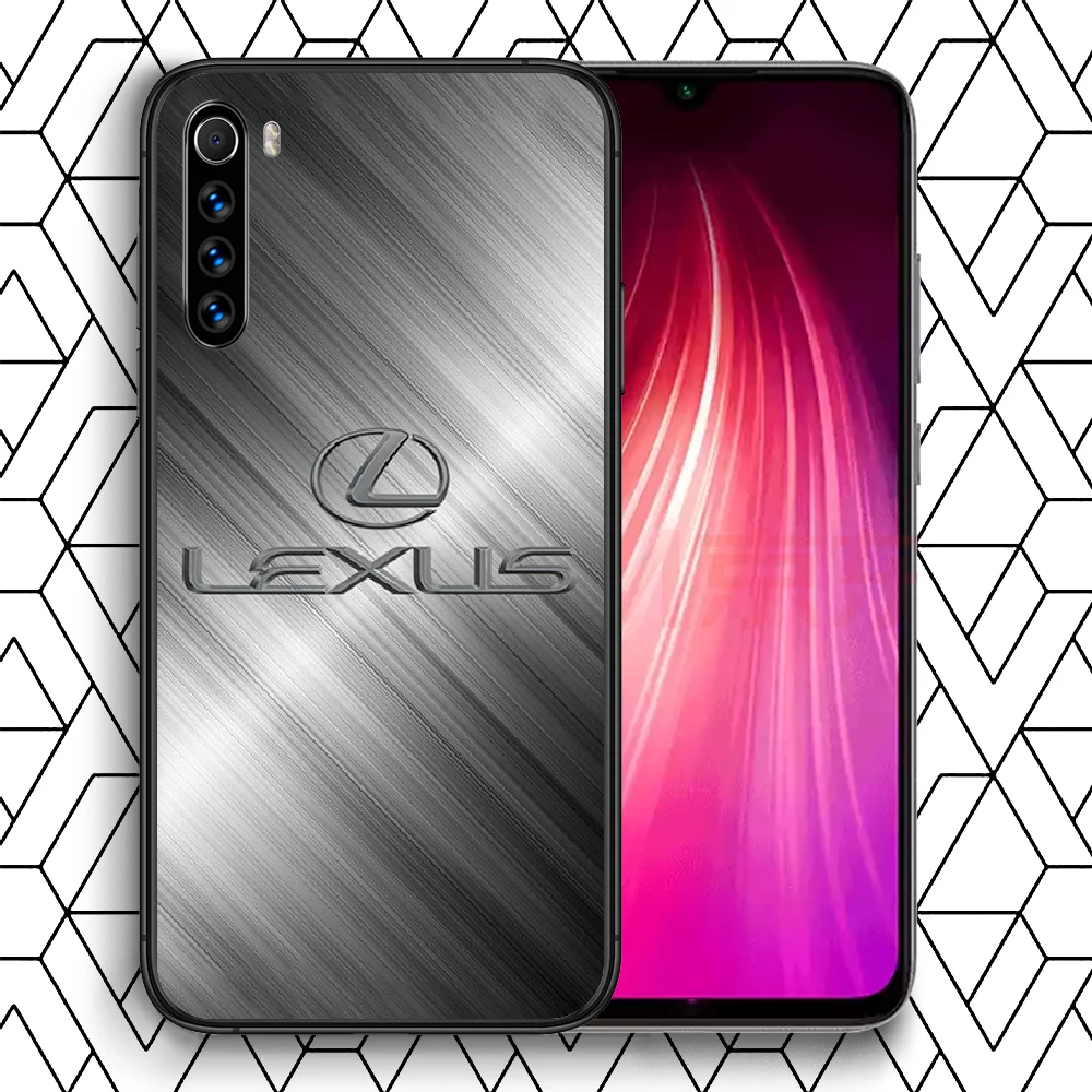 

LEXUS Car Phone case For Xiaomi Redmi Note 7 8 8T 9 9S 4X 7 7A 9A K30 Pro Ultra black prime painting cover tpu Etui fashion