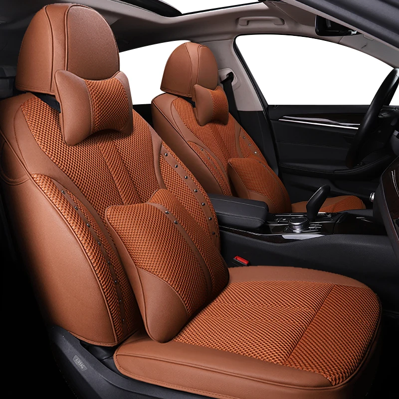 

KADULEE Custom Leather car seat cover For Mercedes-Benz E260 E300 E200 E250 E260 E320 C200 C180 C300 C260 C100 C320 car sea