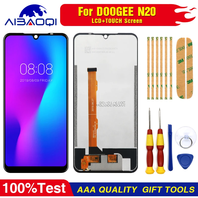 Новый оригинальный ЖК-дисплей с сенсорным экраном, ЖК-экран для DOOGEE N20 Y9 Plus, идеальные запасные части, бесплатные инструменты + клей 3M