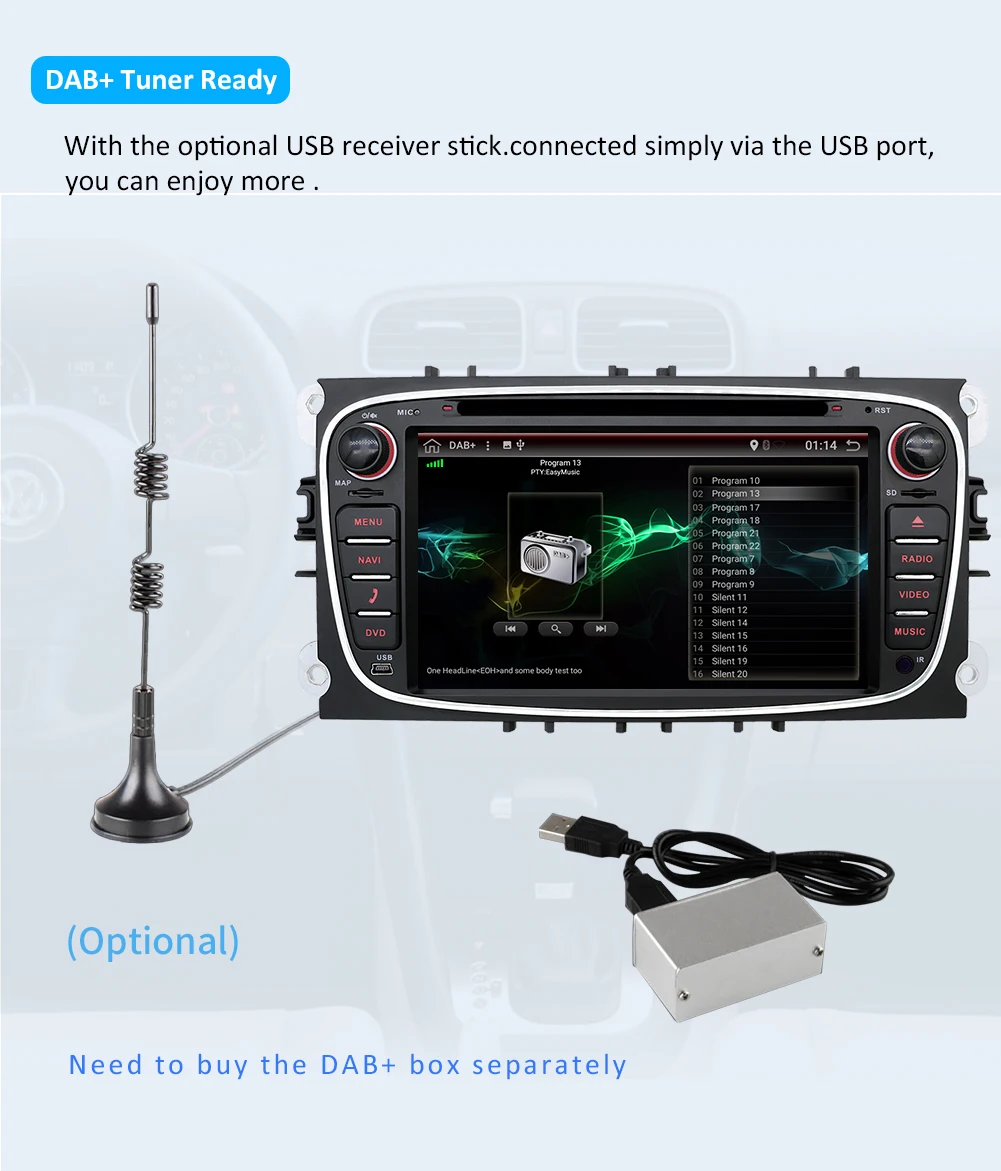 2G ram для ford s max 2 din радио для фокуса Кассетный плеер android радио тюнер управление рулем gps-навигация, dvd-плеер