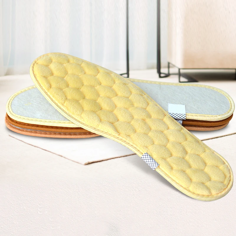 1 Pair Thick Thermal Winter Shoes pad Breathable  Warm heated Insoles for Men Women