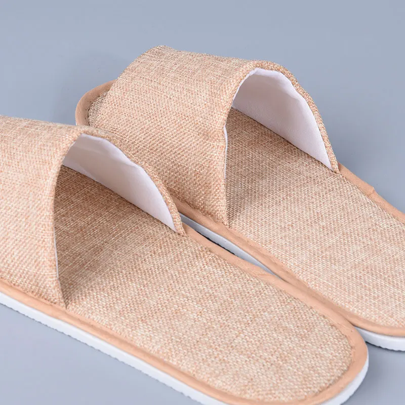 

2020 Home Linen Slippers For Women Summer Indoor Couple Beach Slippers Comfortable Women Men House Shoes Slippers