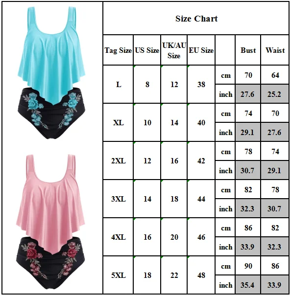 

Womens Tankini High Waist Bikini Set Swimsuit Summer Holiday Beachwear Swimwear