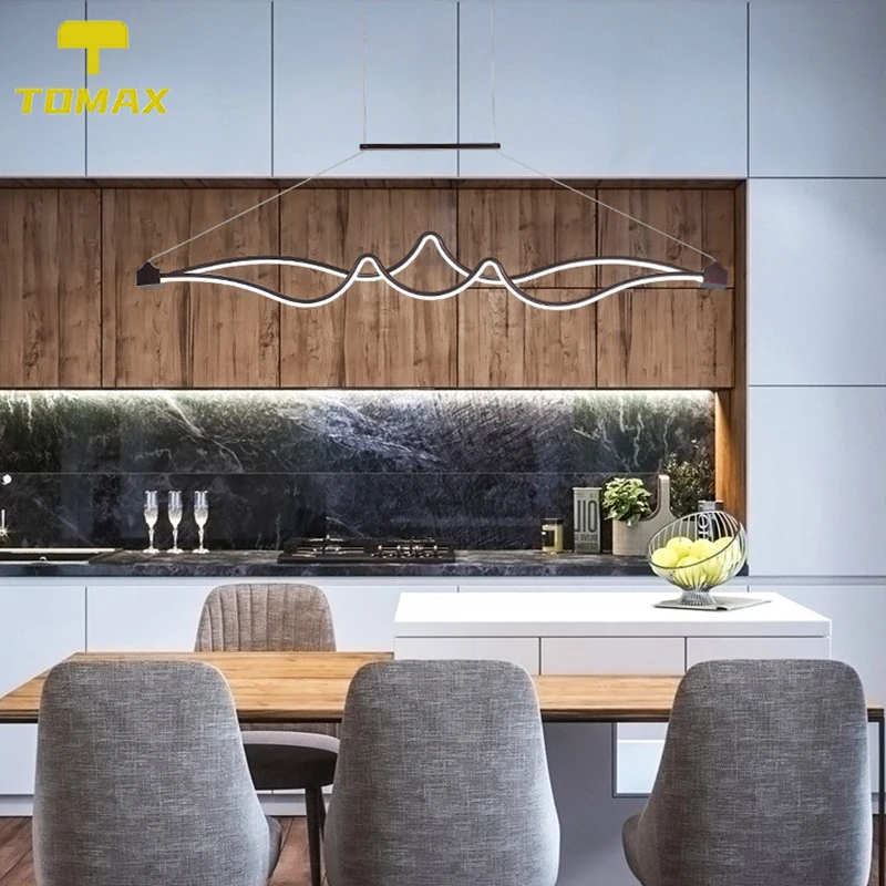 

Регулируемый светодиодный весной светильник, 115 см, 45 Вт, с дистанционным затемнением, для гостиной, освещение для дома, ресторана