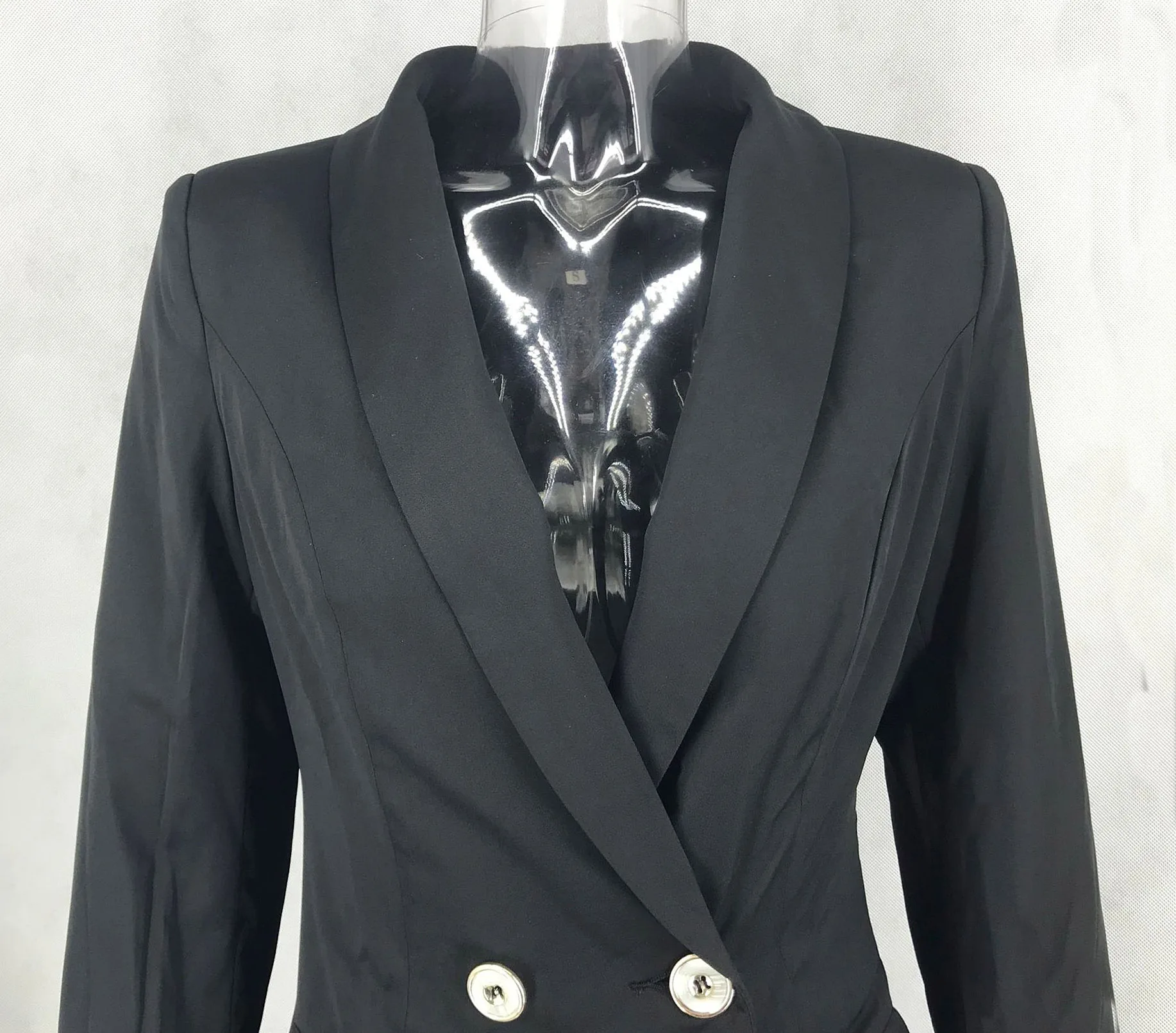 Женское офисное платье-блейзер с длинным рукавом элегантное вечернее облегающее