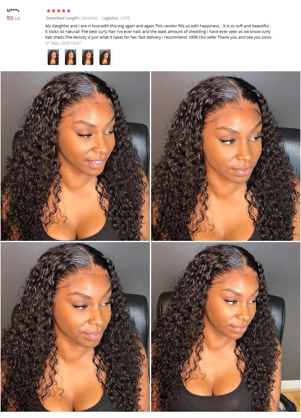 Meetu 4X4 Lace Closure Wig Malaysian Deep Wave Lace Front Wig Pre Plucked 180 Density Lace Front Wig 8-26" Remy Human Hair Wigs