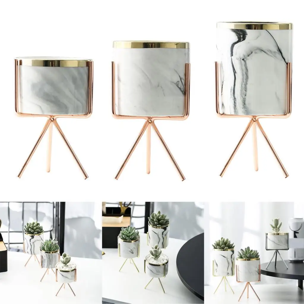 Керамический цветочный горшок для суккулентов зеленые растения простой дизайн с