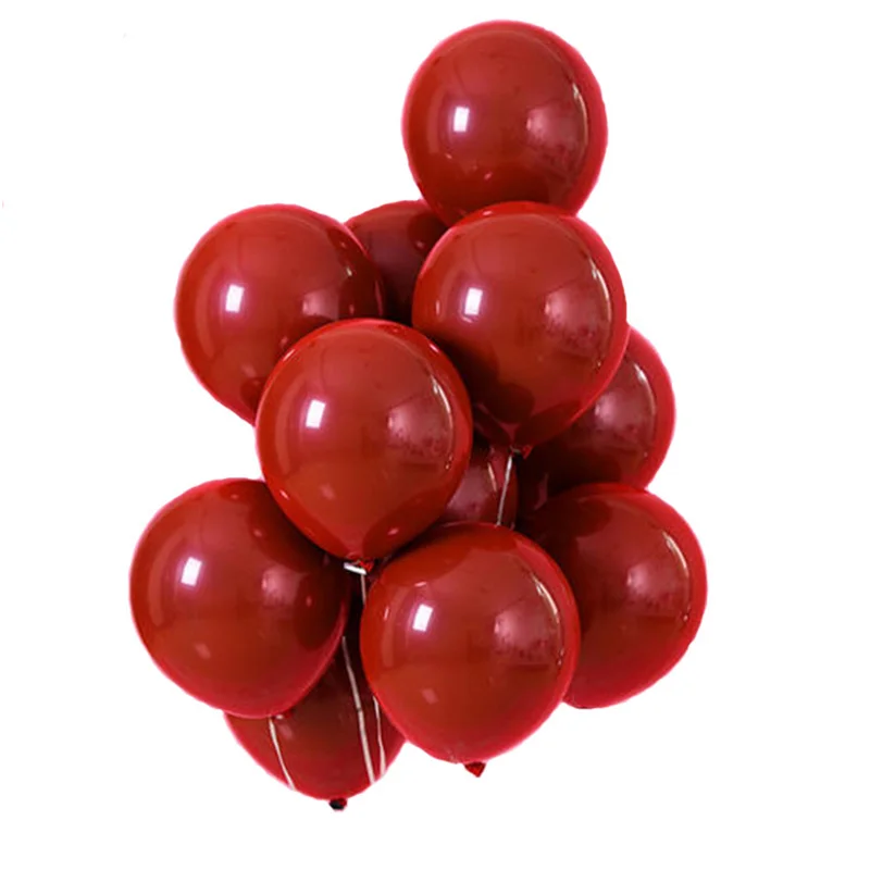 10 шт. дюймовые красные латексные воздушные шары используются для украшения дня