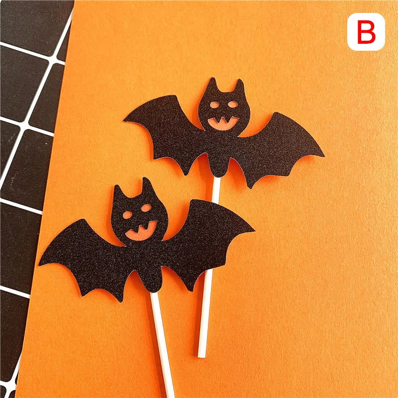 Хэллоуин кекс украшения карточки-топперы Тыква выбирает паук замок ведьмы для