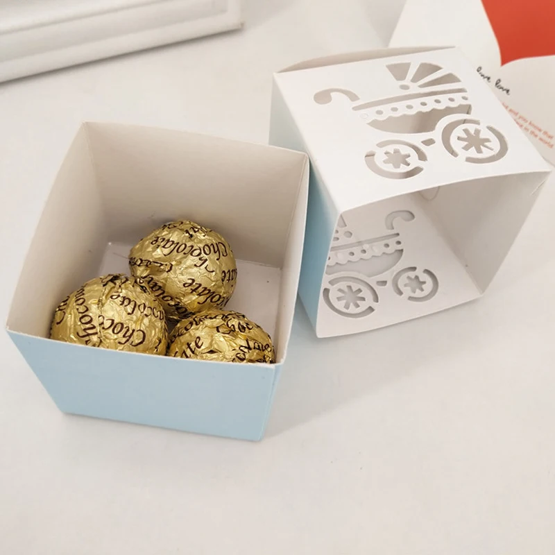 50 шт./лот коробка для конфет с отверстиями подарочные коробки детской коляски