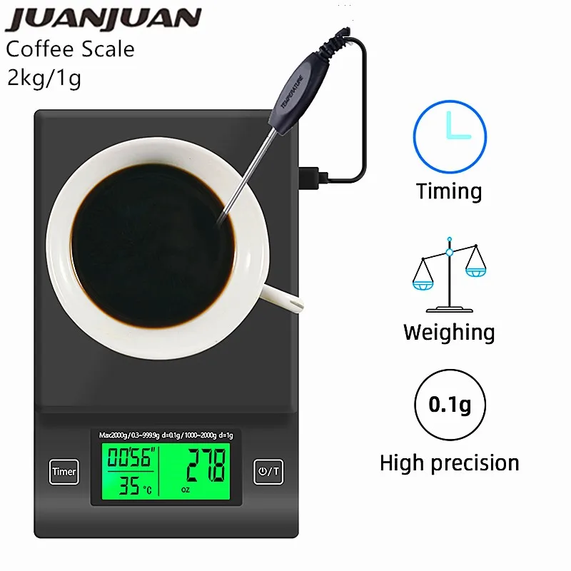 Цифровые кухонные весы для кофе с таймером 2 кг/1 г|Весы| |