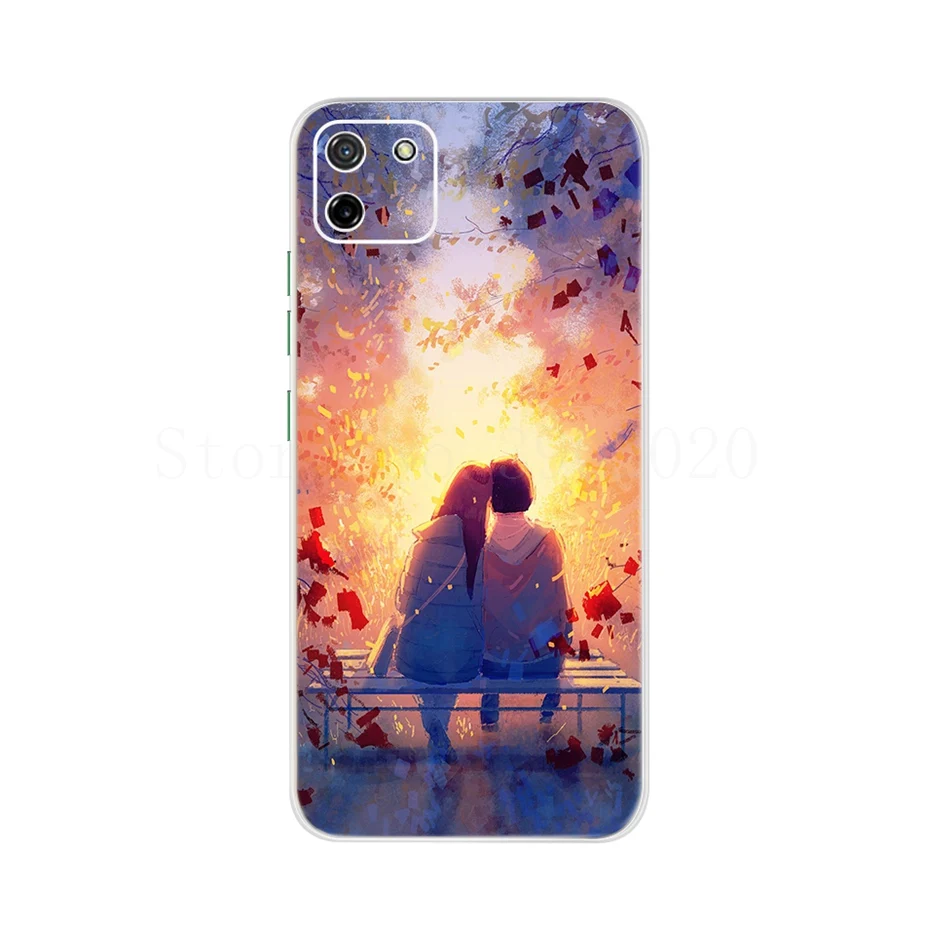 

For Oppo Realme C11 RealmeC11 Case Soft TPU Silicone Fundas 6.5 Cute Cat Painted Back Cover Phone Case On Realme C11 Bag Coque