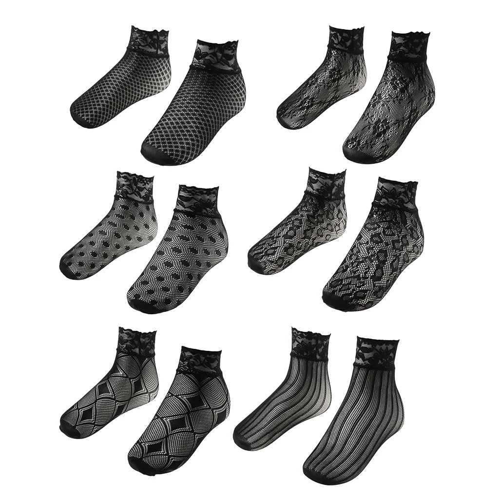 

Women's Casual Stretch Sheer Fishnet Net Socks Mesh Ankle Socks