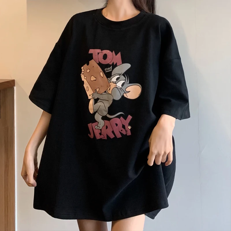 

Женская футболка с коротким рукавом, свободная уличная футболка в американском ретро-стиле, в стиле Харадзюку, в гонконгском стиле, лето 2021