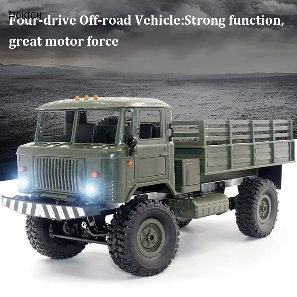 Pokich RC автомобиль 1/16 пульт дистанционного управления военный грузовик 4 колеса Land
