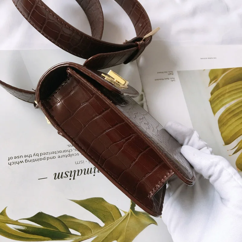 Женские поясные сумки из искусственной кожи аллигатора Ретро Поясная Сумка Повседневный Пояс на талию сумка женская мини-сумка модная сумка для телефона