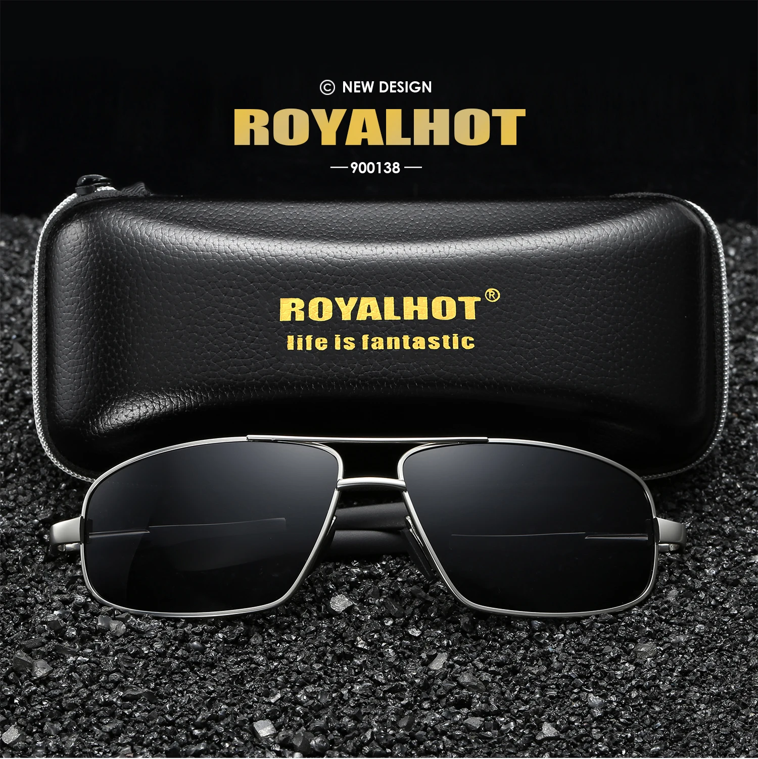 RoyalHot мужские женские сплав крутые Прямоугольная оправа поляризационные