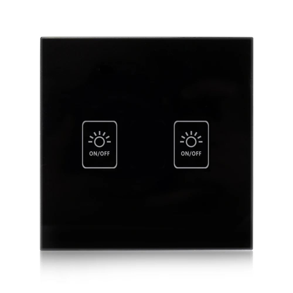 Black 2 Channel Tuya WiFi Smart Touch Switch 300 Вт/панель управления каналом приложение Smart Life Совместимо с Amazon Alexa и Google Home control - Цвет: Black 2 Channel