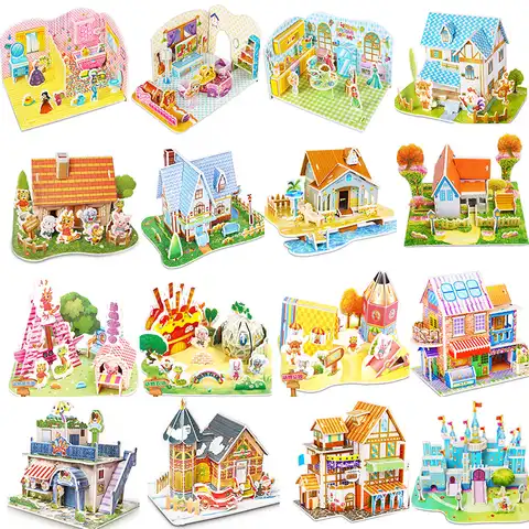 Головоломка на заказ, фото, мультяшный замок, дом принцессы, 3d головоломка, Обучающие игрушки для детей, персонализированные подарочные игр...