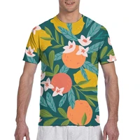 tropical summer fruit citrus tree oranges lemons casual t shirts tee tops summer short sleeve streetwear fashion male tshirts