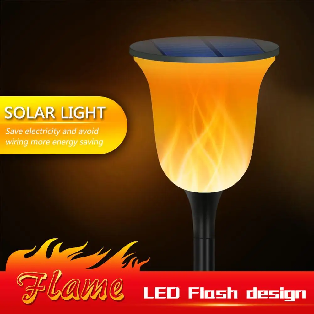 Авто Вкл/Выкл фонарь на солнечной батарее свет танец пламени дизайн Открытый