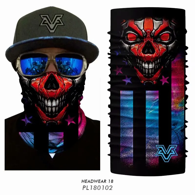 Mascarillas Скелет Череп шеи теплее гаитер террорбле маска бесшовные магия Велоспорт