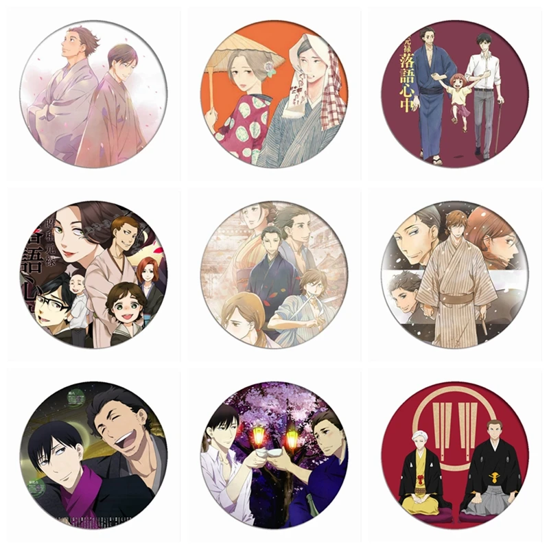 Shouwa Genroku Rakugo Shinjuu Значки для косплея Yotarou Коллекционная брошь значок сумки Yakumo