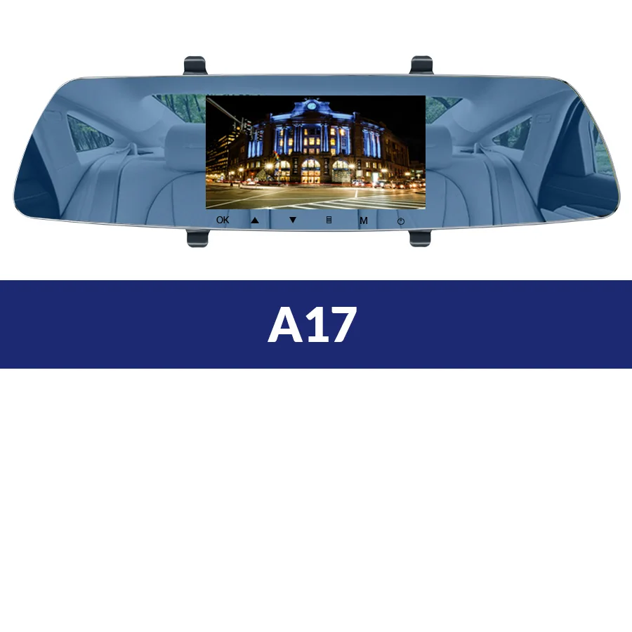 E-ACE A17 5 дюймов Автомобильный видеорегистратор с сенсорным экраном HD 1080P видео рекордер Авто регистратор зеркало заднего вида камера ночного видения видеорегистратор - Название цвета: A17