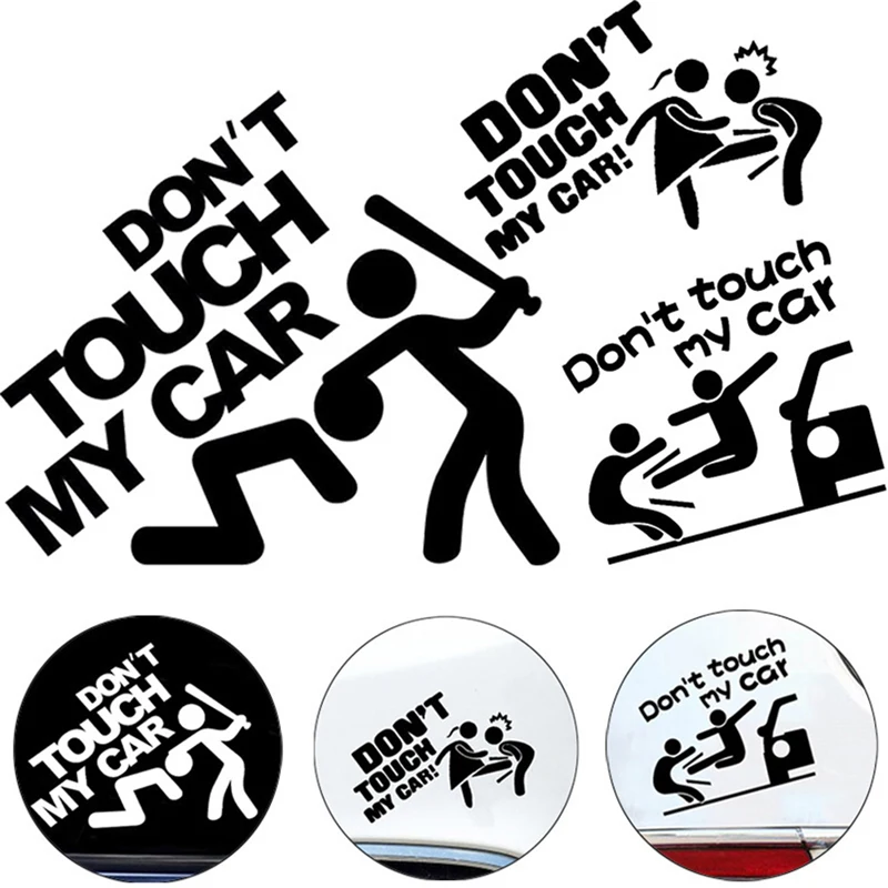 

Funny Don't Touch My Car Stickers For Decals On Auto Window Car-Styling Decor