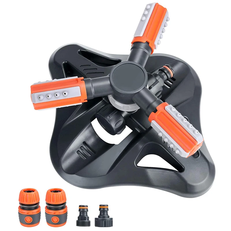 

Садовый спринклер, спринклер для газона, автоматический вращающийся на 360 градусов спринклер для газона, регулируемый садовый шланг, спринк...