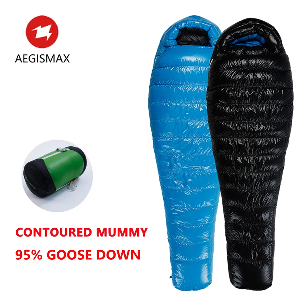 Спальный мешок AEGISMAX G Series белый гусиный пух сверхлегкий спальный для взрослых |