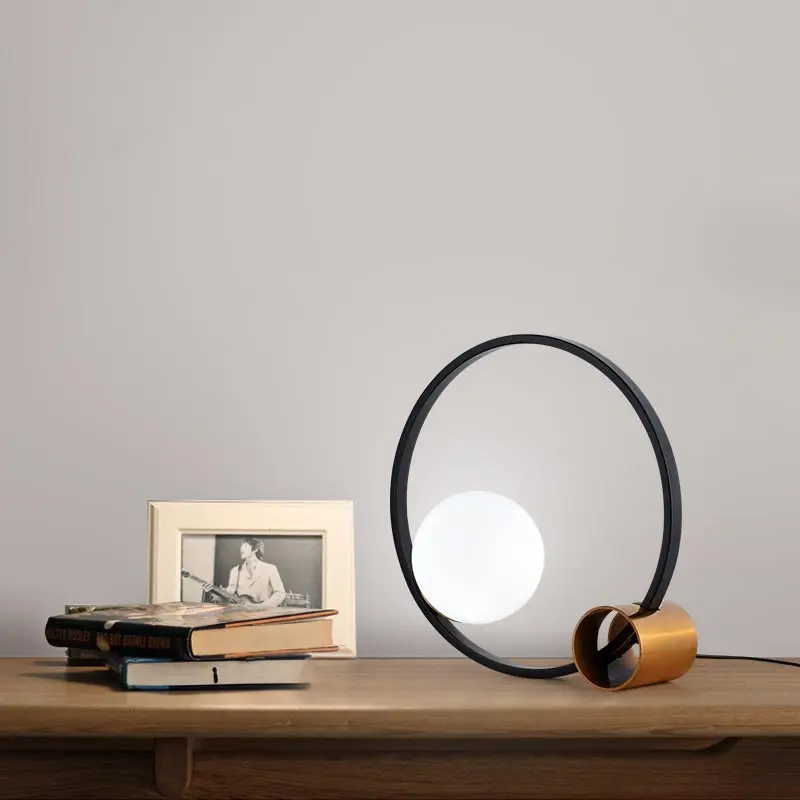 Скандинавский дизайн светодиодный настольный светильник Fixtrues белый стеклянный