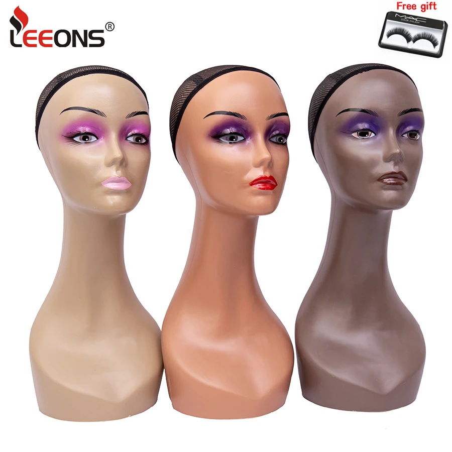 

Brown Mannequin Head For Display Wig Hair Extensions Making Wig Realistic Natural Wig Mannequin Head Without Shoulders 6Color