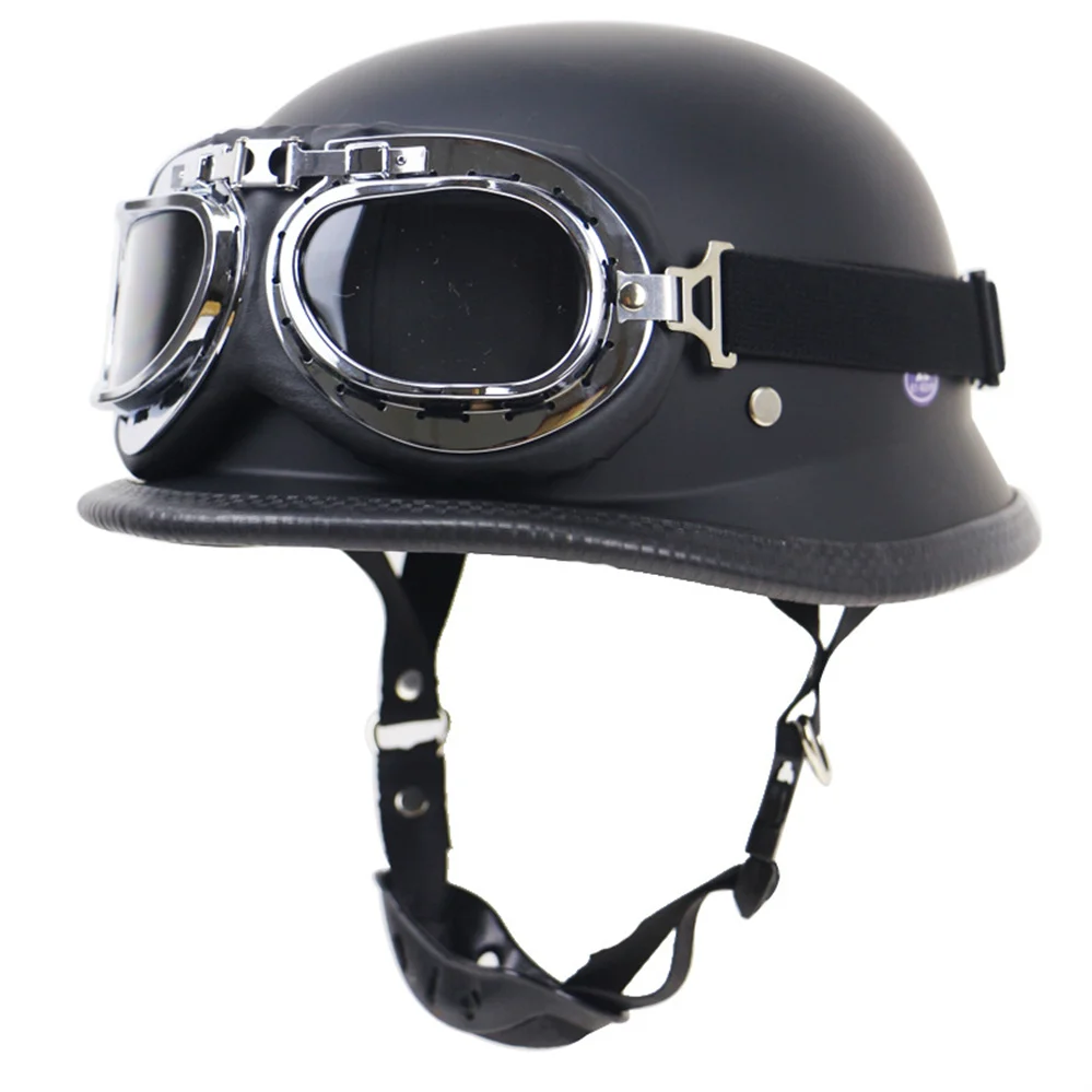 DOT German Retro Motorcycle Half Helmet Protective Outdoor Riding Motorbike Helmets With Glasses Electric Scooter Moto Casco | Автомобили