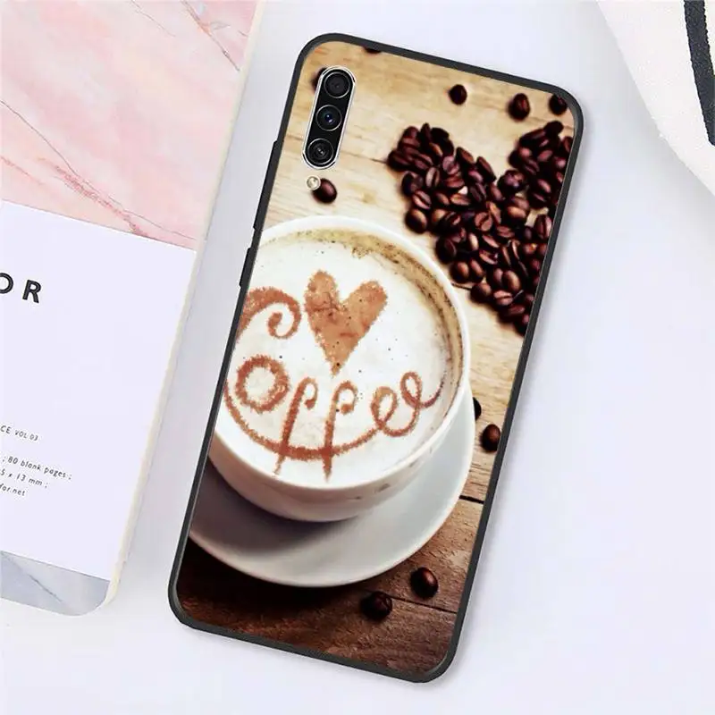 

Coffee Latte art Pattern Phone Case For Samsung galaxy A S note 10 7 8 9 20 30 31 40 50 51 70 71 21 s ultra plus
