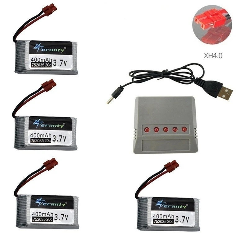 3,7 V 400mah Lipo батарея+ зарядное устройство для SYMA X15 X5A-1 X15C X15W RC Дрон вертолет запасные части 3,7 v перезаряжаемая батарея 702035 - Цвет: Green