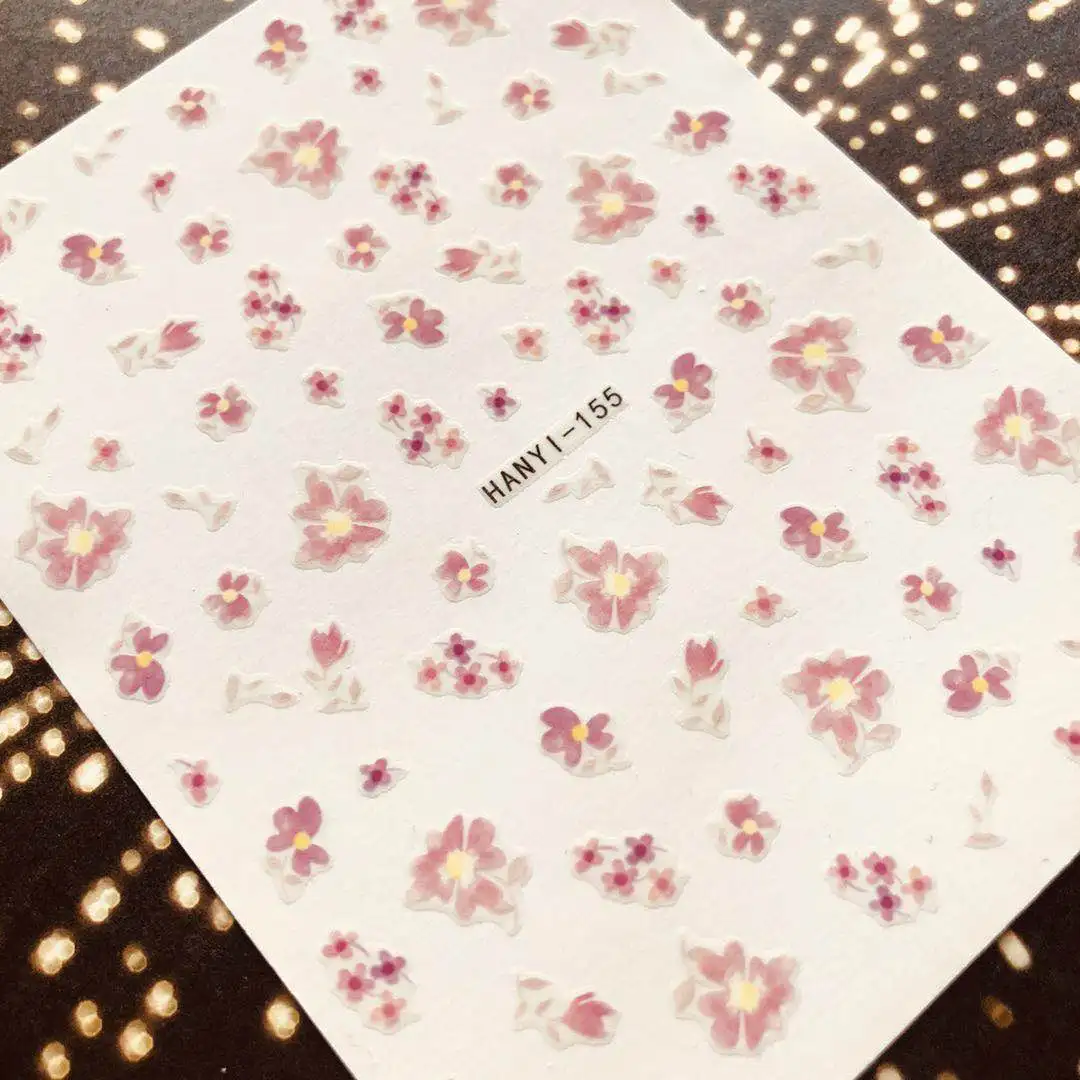 Hanyi-155 Новейшие 3d наклейки для дизайна ногтей SOLONAIL hanyi-19 flower-19 Stamp шаблон Переводные картинки инструмент DIY Инструменты для украшения ногтей - Цвет: Hanyi-155