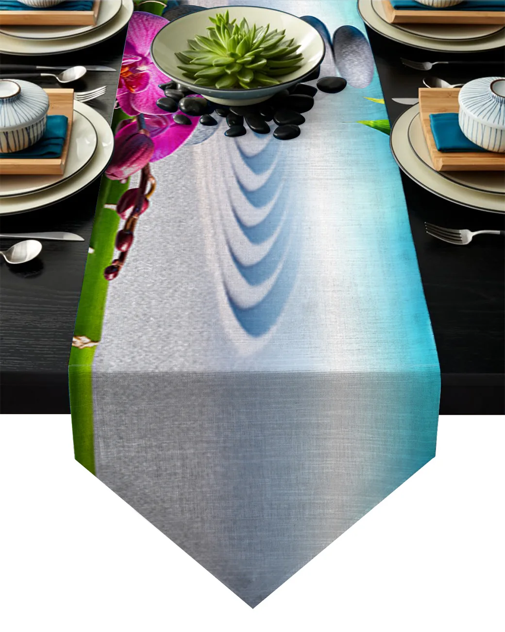 Китай Zen Bamboo Stone Nature настольная дорожка вечерние свадебные украшения для