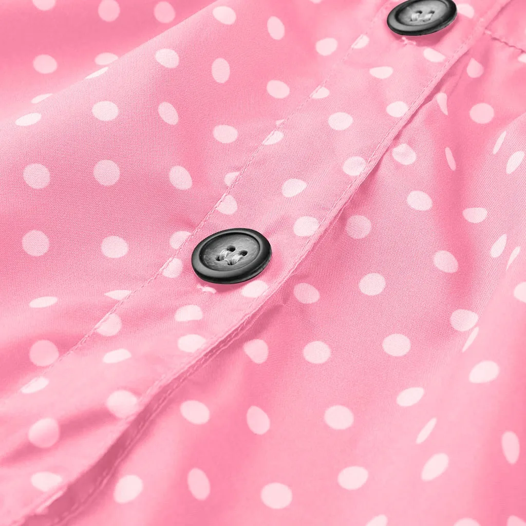 

Summer Dress WoMen Sexy Fashion Casual V-Neck Polka Dot Printed Ruffle Short-Sleeved Dress Vestidos Verano Tide Party Dress