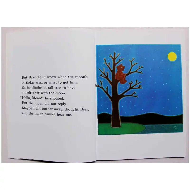 С днем рождения Moon By Frank Asch обучающая английская книга с картинками карта для