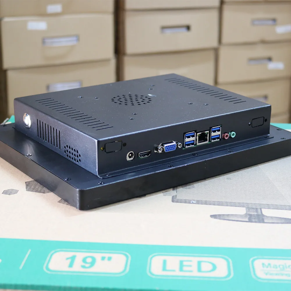 

15 inch fanless all in one touch screen industrial panel pc support J1800 cpu