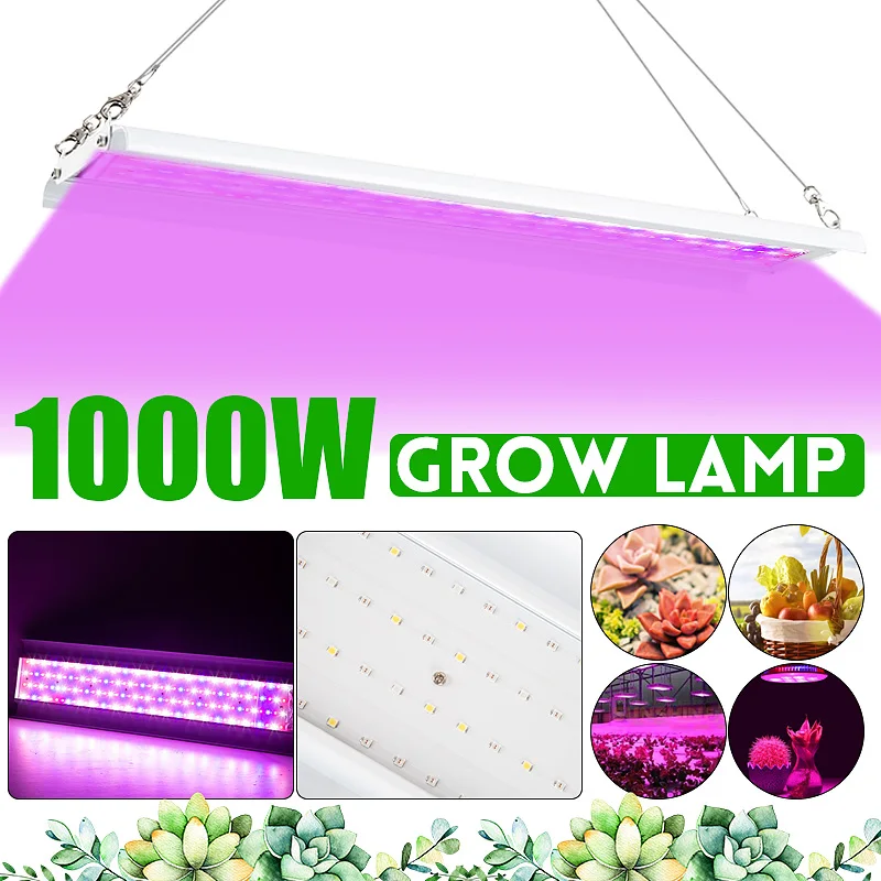 1000W Full Spectrum Led Grow Light EU US Plug LED Phyto Lamps Grow LED Lamp Bar Light Hydroponic Plant Growth Light 110-220v