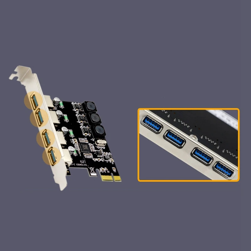 4 порта Usb 3 0 Pci Экспресс плата расширения Pcie E контроллер хоста X Usb3.0 Плата
