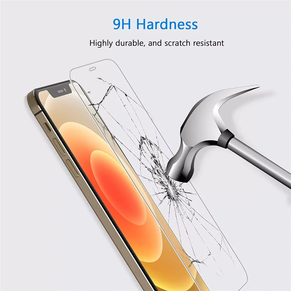 4pcs protective glass on iphone 11 12 pro max xs xr 7 8 6s plus se screen protector for iphone 12 mini 11 pro max tempered glass free global shipping