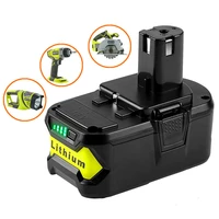 2021 18v6000mah li ion rechargeable battery for ryobi one cordless power tools bpl1820 p108 p109 p106 p105 p104 p103 rb18l50