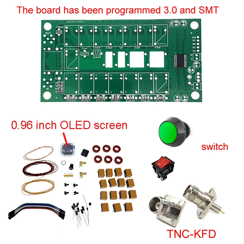 ATU 100 DIY комплекты 1 8 50 МГц 100mini автоматический антенный тюнер N7DDC 7x7 + OLED