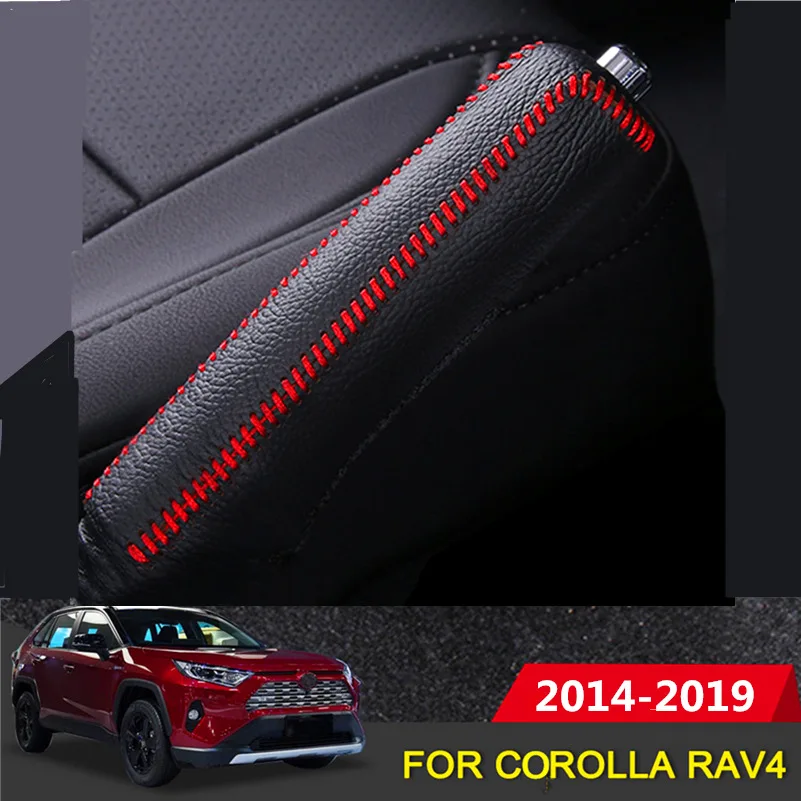 Для Toyota Corolla RAV4 2014 2019 ошейники переключения передач из натуральной кожи с ручной