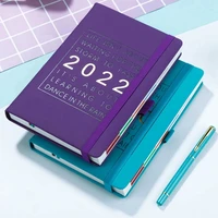 agenda 2022 planner english diary a5 notebook stationery journal office school schedule notepad daily sketchbool note book plan