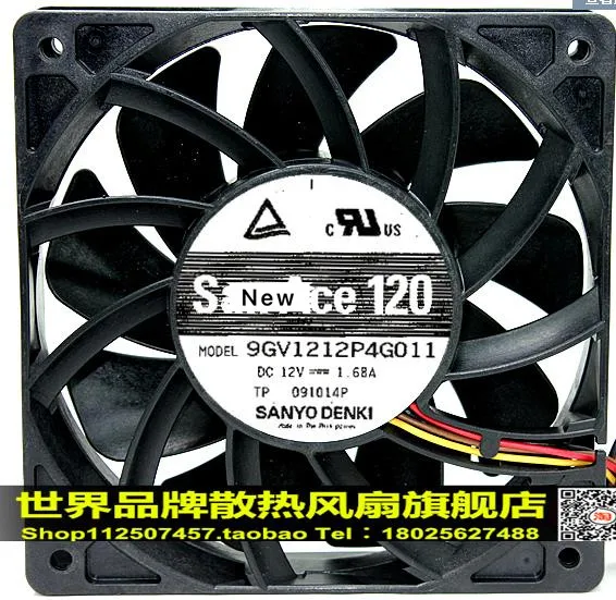 

For Sanyo 9GV1212P4G011 Server Cooling Fan DC 12V 1.68A 120x120x25mm